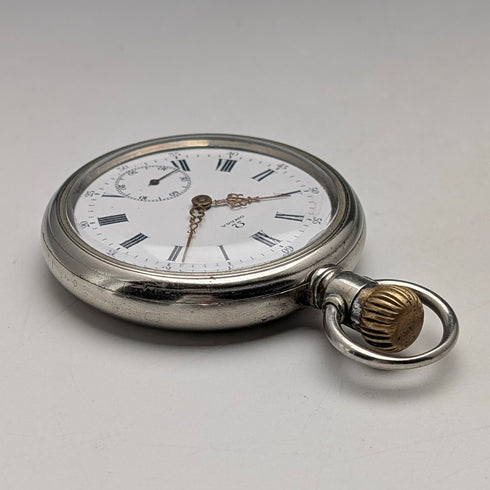 Antique Omega pocket watch from around 1910, diameter 53mm, alloy case, in good working order